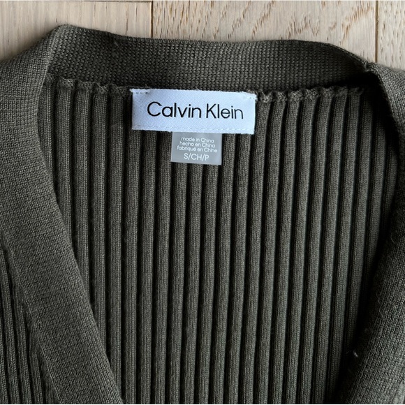 Calvin Klein Ribbed Green Dress - Picture 8 of 9